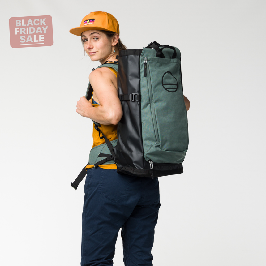 Wild Country Climbing Crag Hauler 40 Backpack Outdoor Action Black/Marsh - Dual-density back panel