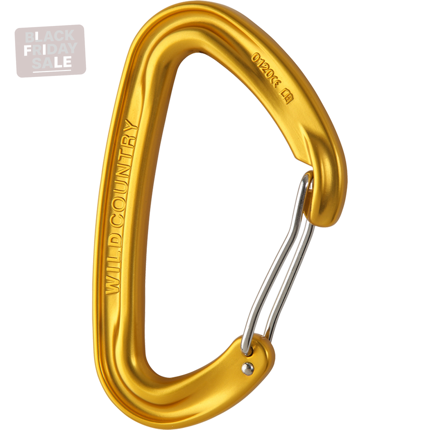 Wild Country Climbing Wildwire Carabiner Outdoor Action Gold - Side