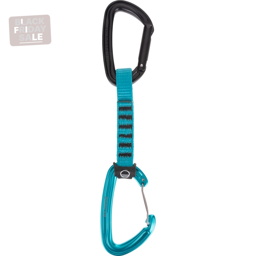 Wild Country Climbing Wildhybrid Quickdraw Outdoor Action Black/Turquoise - Full View