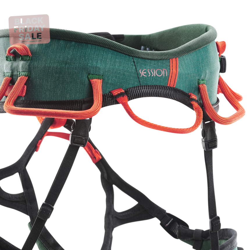 Wild Country Climbing Session Men's Harness Outdoor Action Alloro/Orange - Dedicated loop