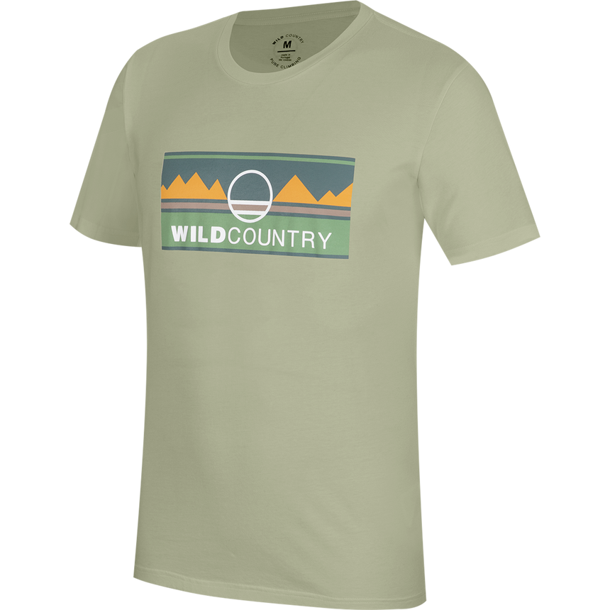 Wild Country Climbing Heritage T-Shirt Man Outdoor Action Jade - Front Angled