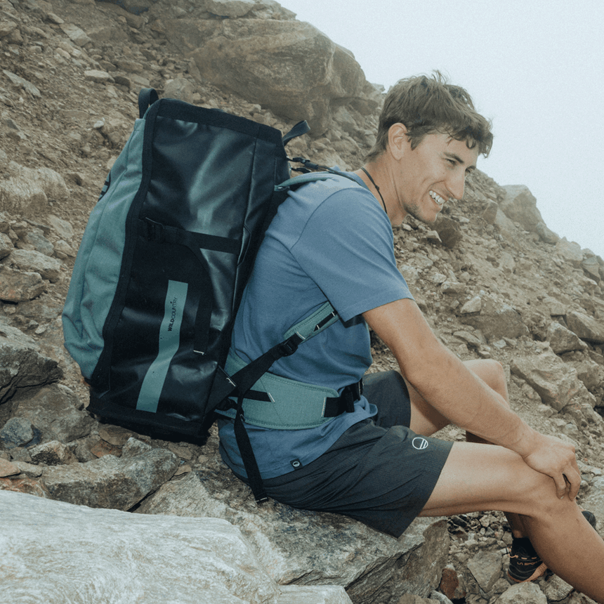 Wild Country Climbing Crag Hauler 40 Backpack Outdoor Action Black/Marsh - Product In Use