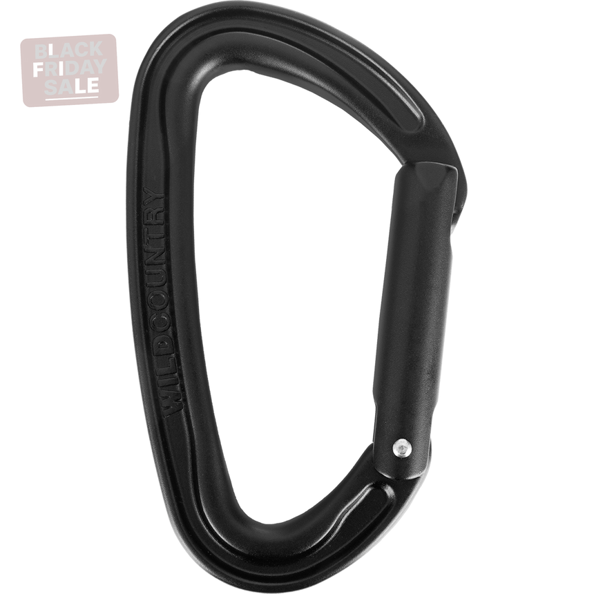 Wild Country Climbing Wildsport Straight Gate Carabiner Outdoor Action Black - Side