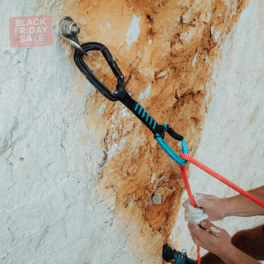 Wild Country Climbing Wildsport Quickdraw 6X12CM Outdoor Action Black/Turquoise - Product In Use