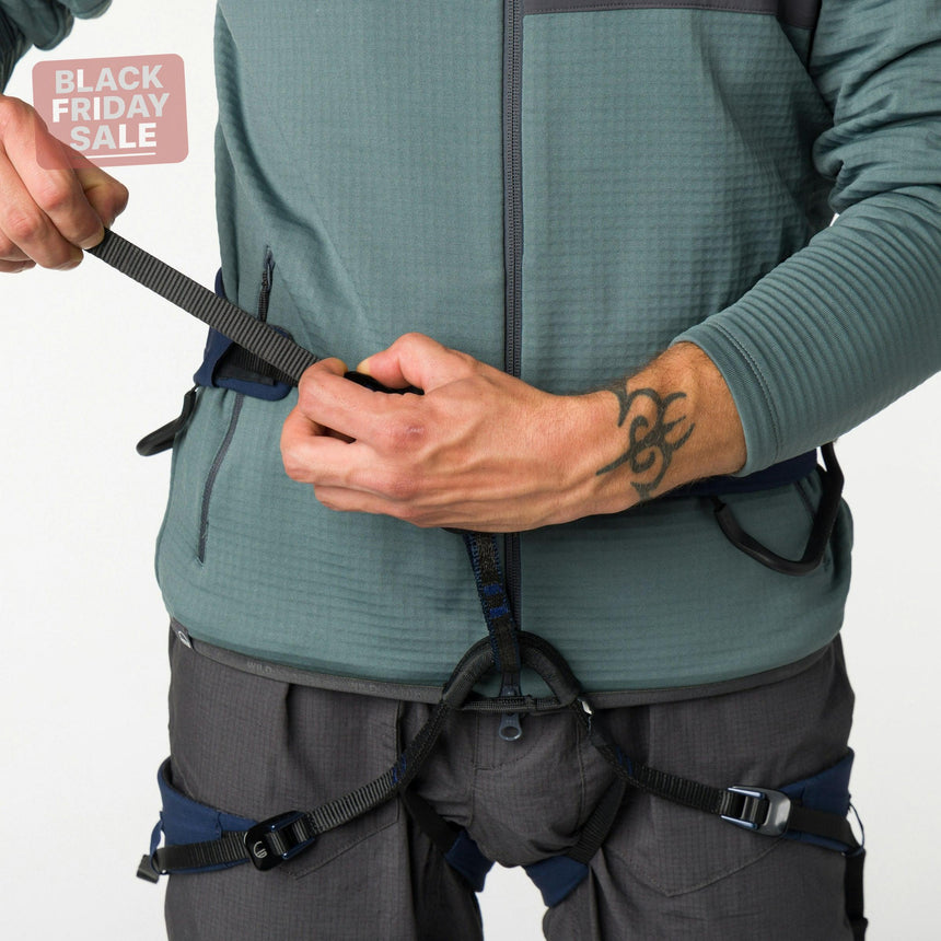 Wild Country Climbing Mosquito Pro Harness Outdoor Action Navy - 3-webbing belt construction