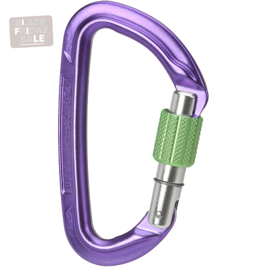 Wild Country Climbing Session Screw Gate Locking Carabiner Outdoor Action Purple/Green - Side