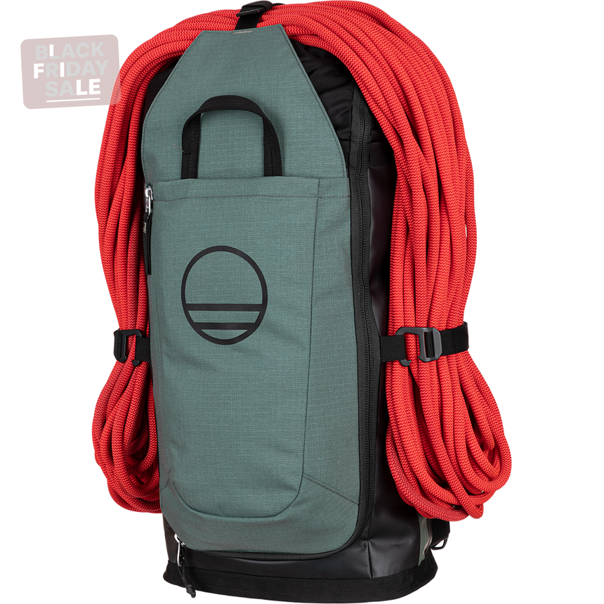 Wild Country Climbing Crag Hauler 25 Backpack Outdoor Action Black/Marsh - Self-standing design