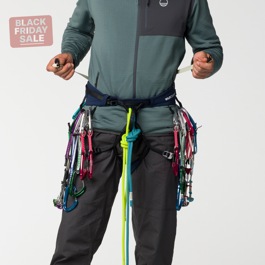 Wild Country Climbing Mosquito Pro Harness Outdoor Action Navy - Front gear loops