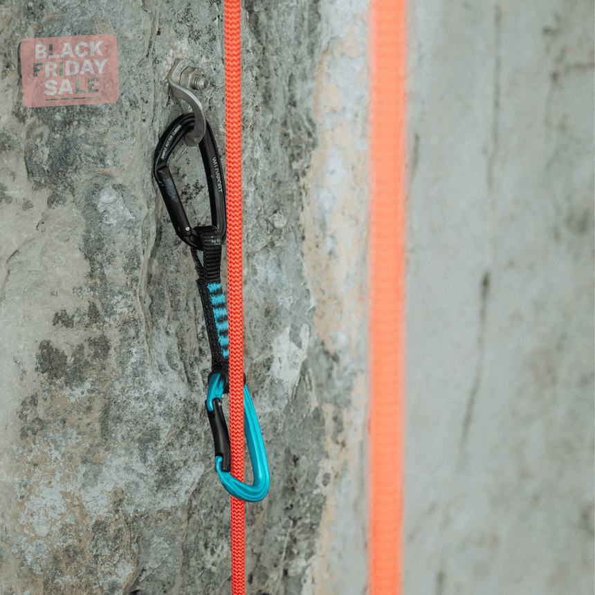 Wild Country Climbing Wildsport Quickdraw 6X12CM Outdoor Action Black/Turquoise - Product In Use