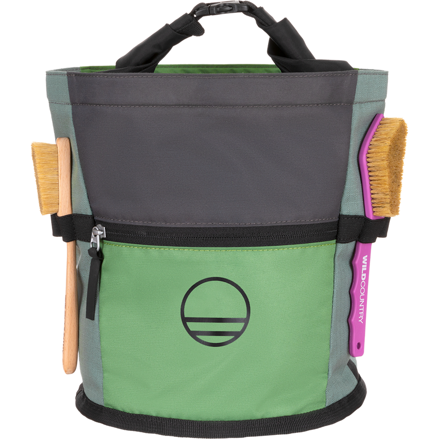Wild Country Climbing Sequence Chalk Bucket Outdoor Action Green Ivy/Marsh/Onyx - Front