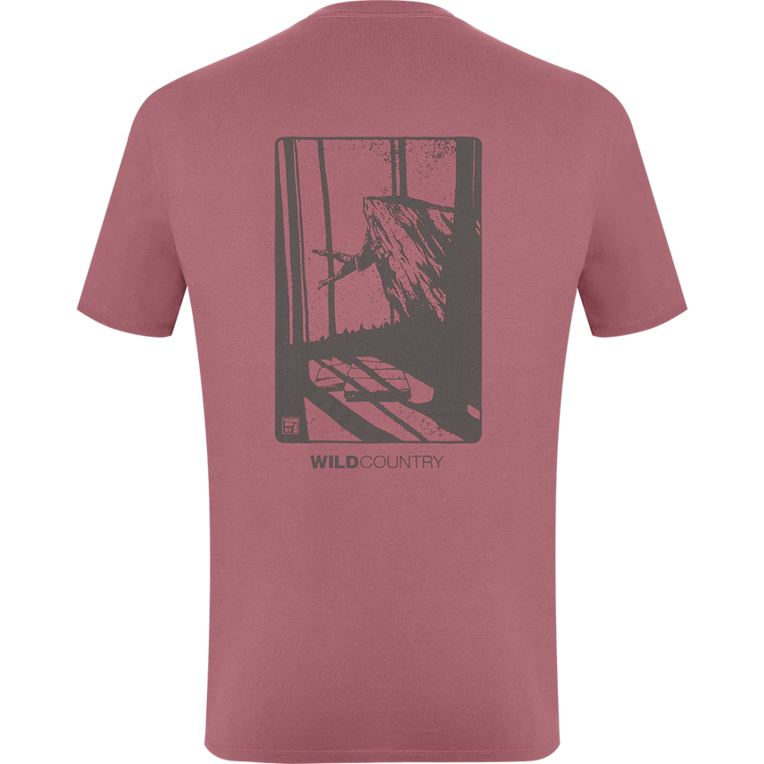 Wild Country Climbing Flow T-Shirt Man Outdoor Action Mallow - Back