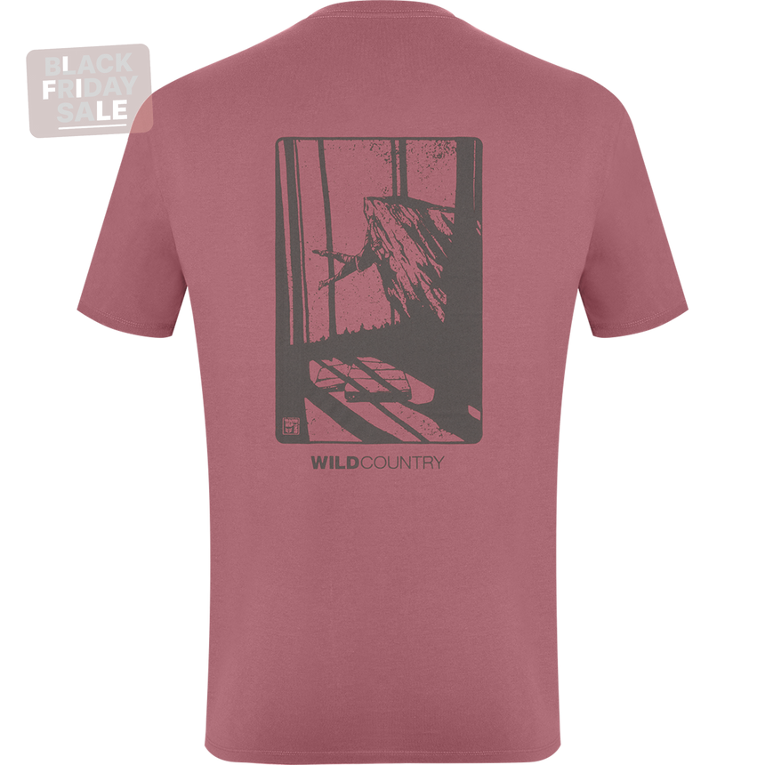 Wild Country Climbing Flow T-Shirt Man Outdoor Action Mallow - Back