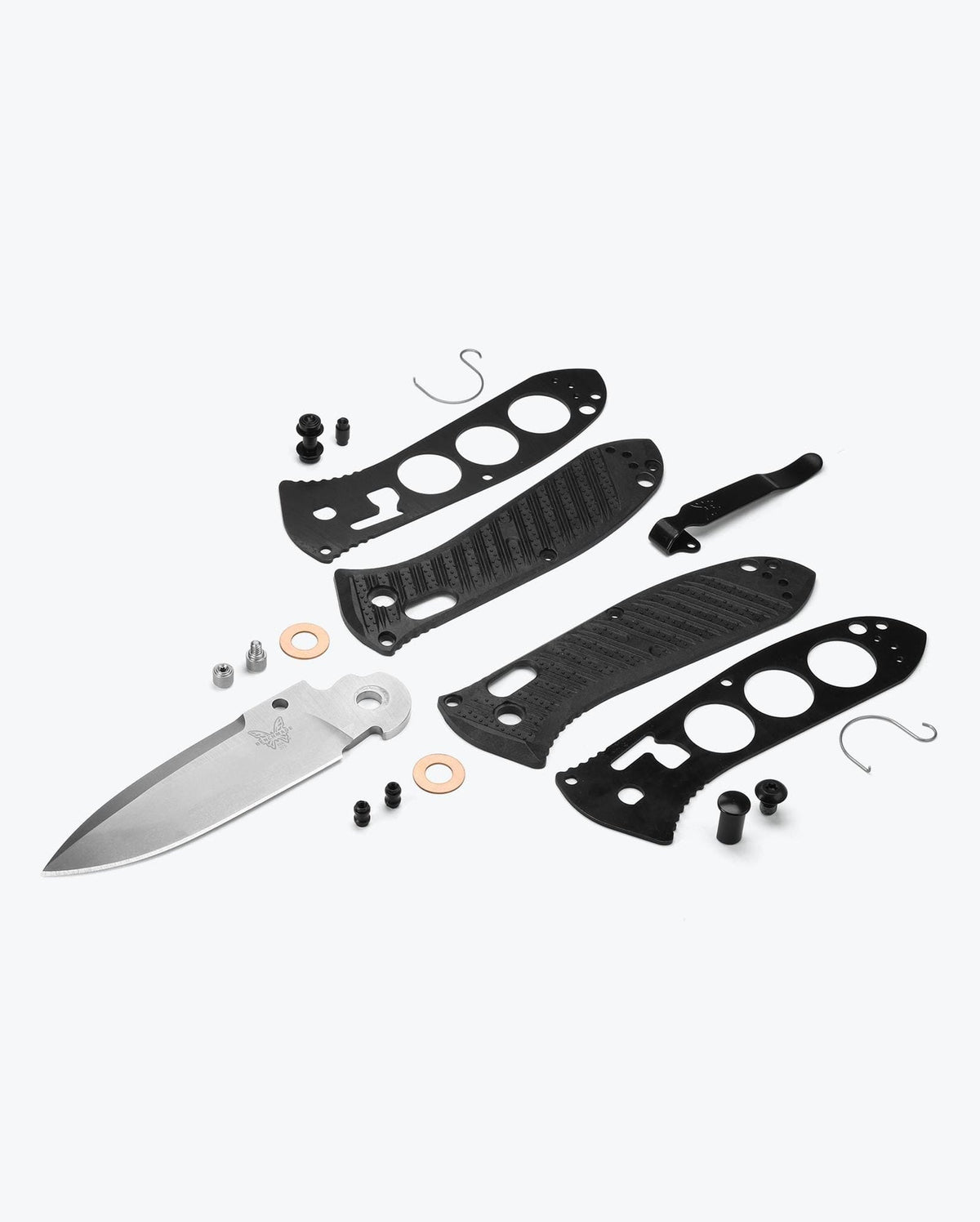 Benchmade Mini Presidio II 575-1 CF-Elite knife, exploded components