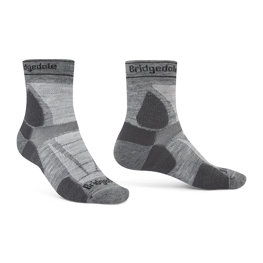 Bridgedale TRAIL RUN Ultralight T2 Merino Sport 3/4 Socks in Grey - side
