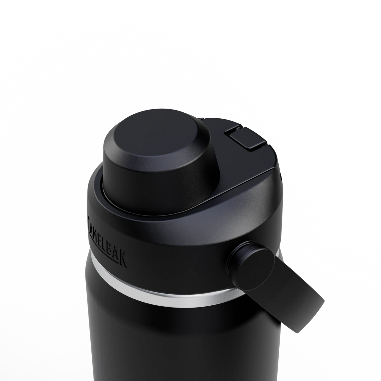 Camelbak Thrive™ Chug 20oz Bottle, Insulated Stainless Steel Outdoor Action Black- Closed Lid