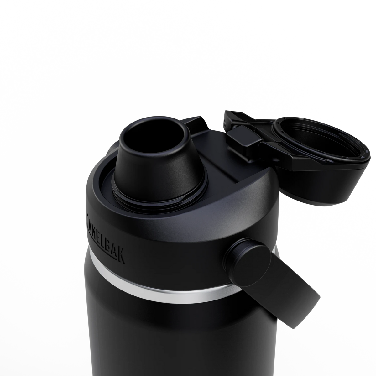 Camelbak Thrive™ Chug 20oz Bottle, Insulated Stainless Steel Outdoor Action Black- Open