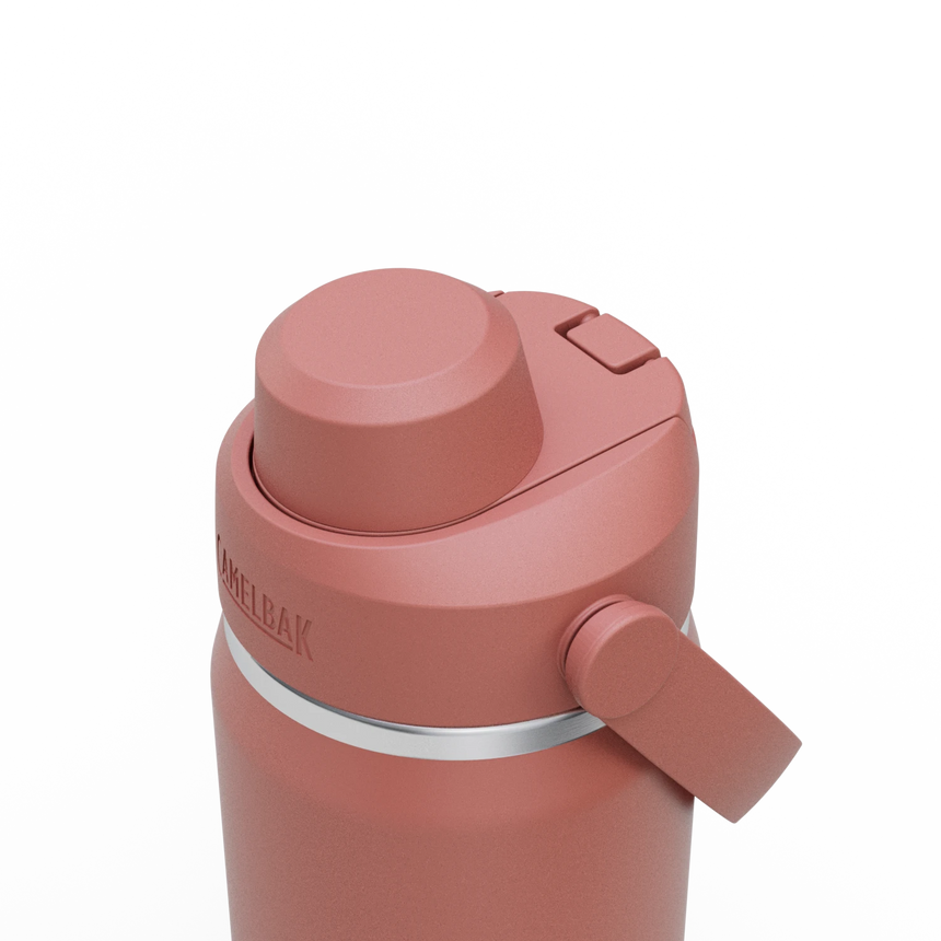 Camelbak Thrive™ Chug 20oz Bottle, Insulated Stainless Steel Outdoor Action Sierra Red- Closed Lid