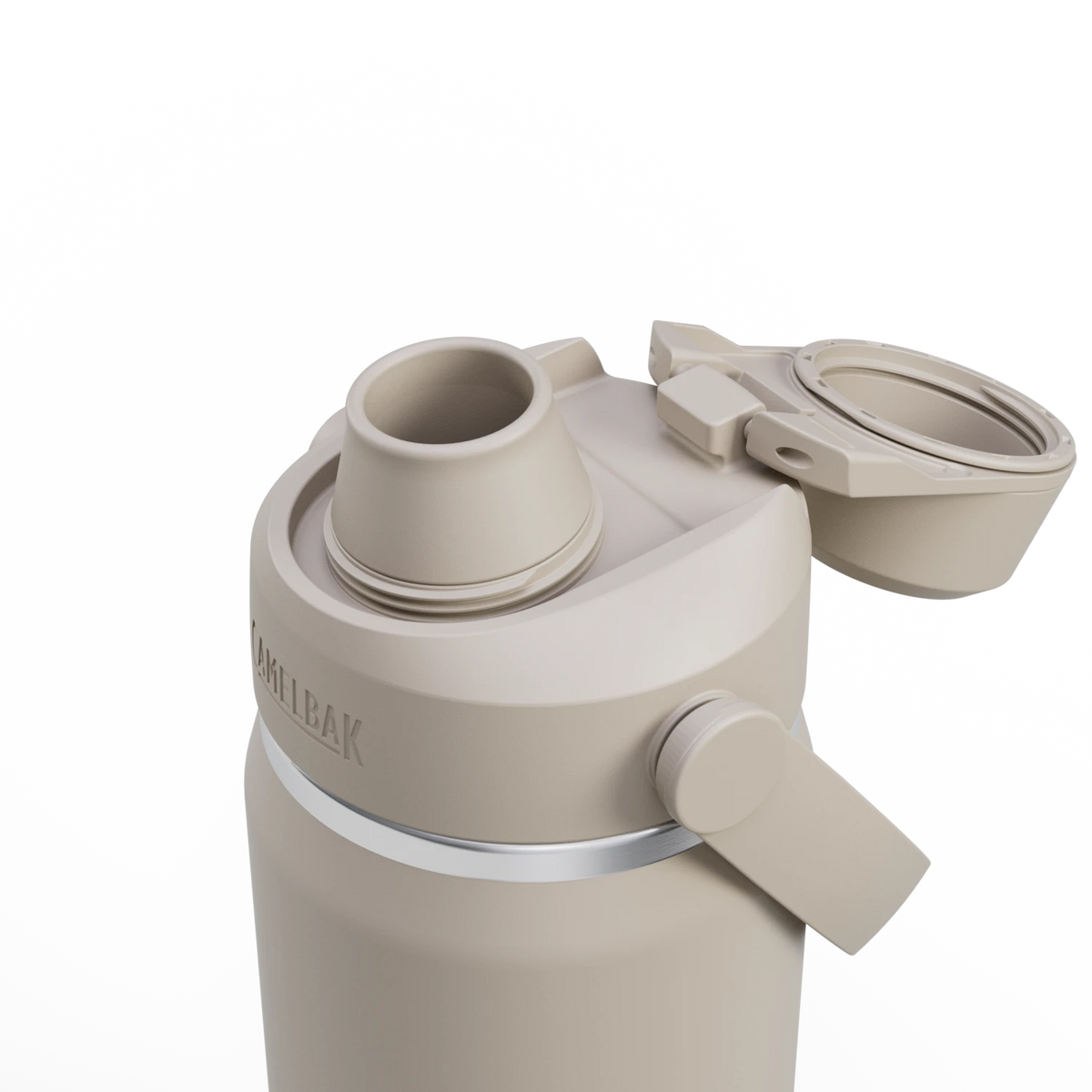 Camelbak Thrive™ Chug 20oz Bottle, Insulated Stainless Steel Outdoor Action Stone- Open