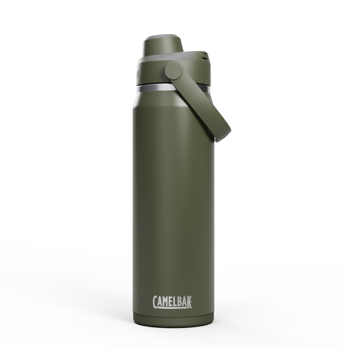 Camelbak Thrive™ Chug 25oz Bottle, Insulated Stainless Steel Outdoor Action Moss- Front