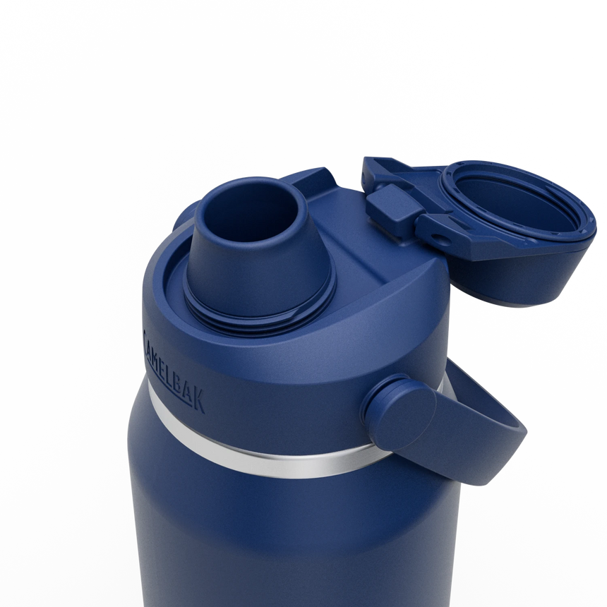 Camelbak Thrive™ Chug 32oz Bottle, Insulated Stainless Steel Outdoor Action Navy- Open