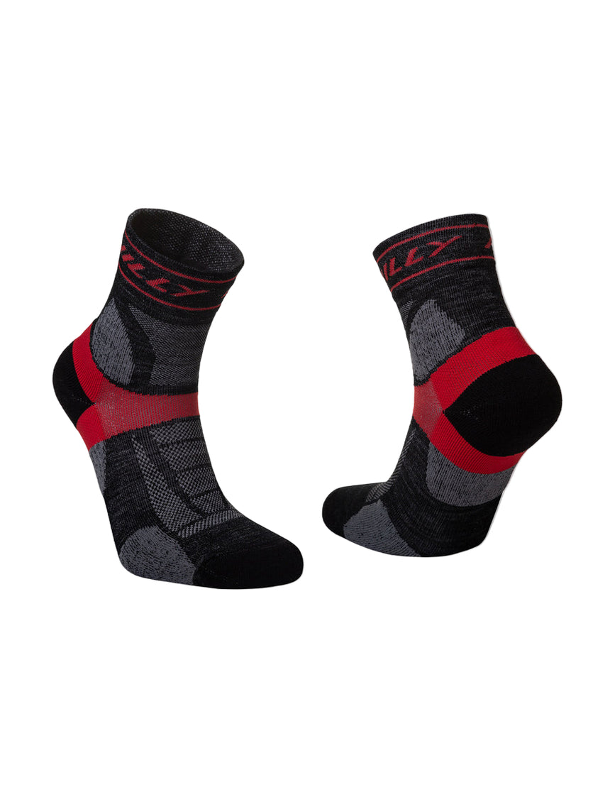 Hilly Trail Anklet Med Outdoor Action Black/Red - Pair (Opposite)