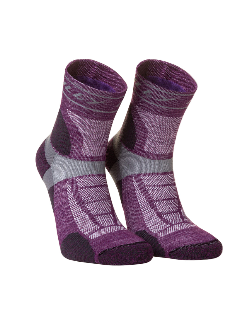 Hilly Trail Anklet Med Outdoor Action Blackberry/Grey- Pair (Front)