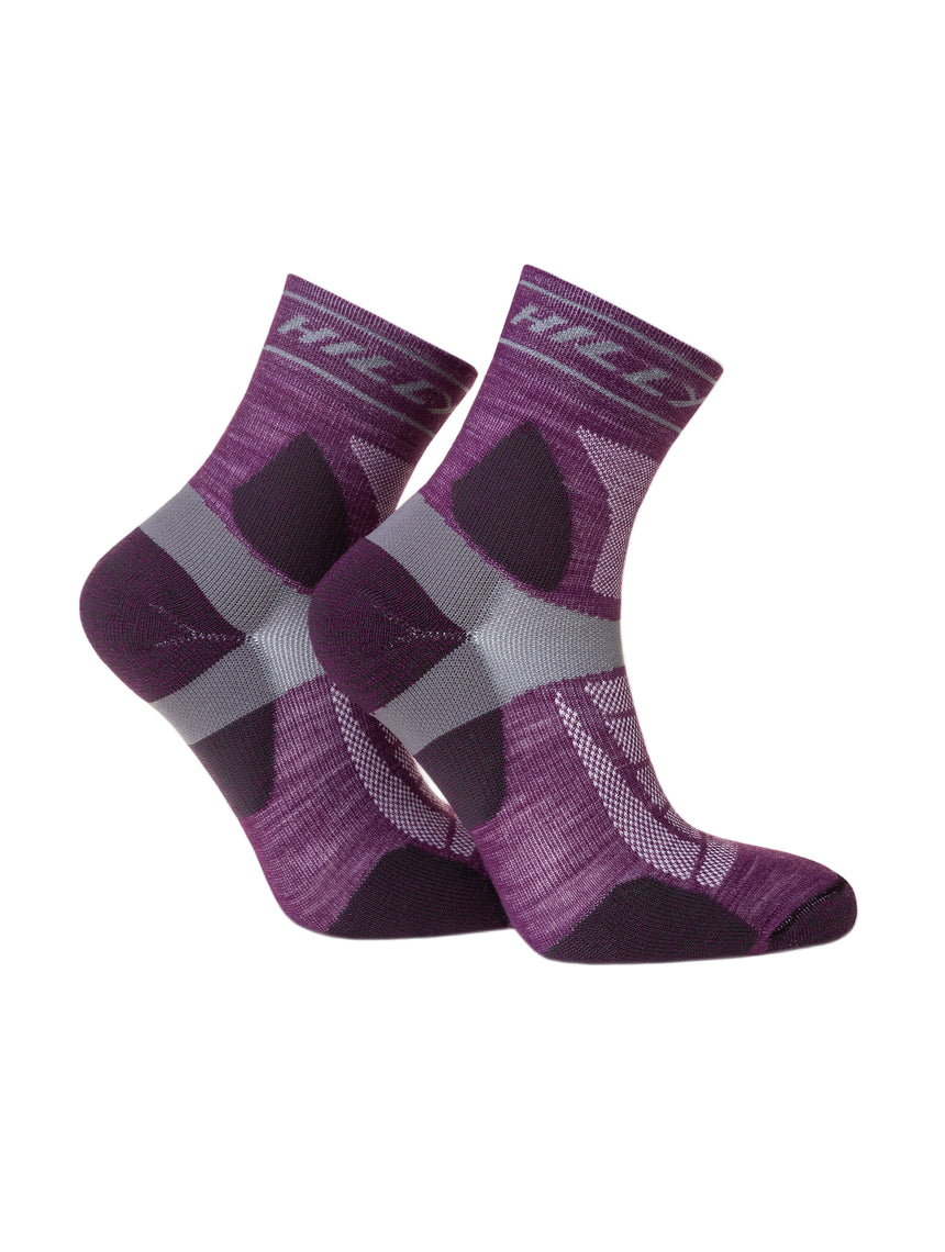 Hilly Trail Anklet Med Outdoor Action Blackberry/Grey- Pair (Side)