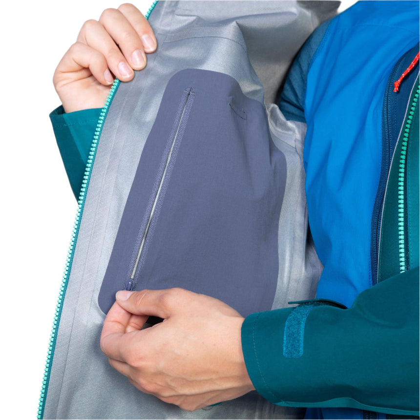 Mountain Equipment Makalu GORE-TEX Women's Jacket Spruce/Deep Teal- Internal Zipped Pocket