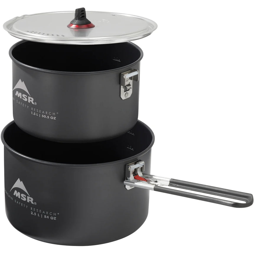 MSR Ceramic 2 Pot Set Outdoor Action- Nesting Detail