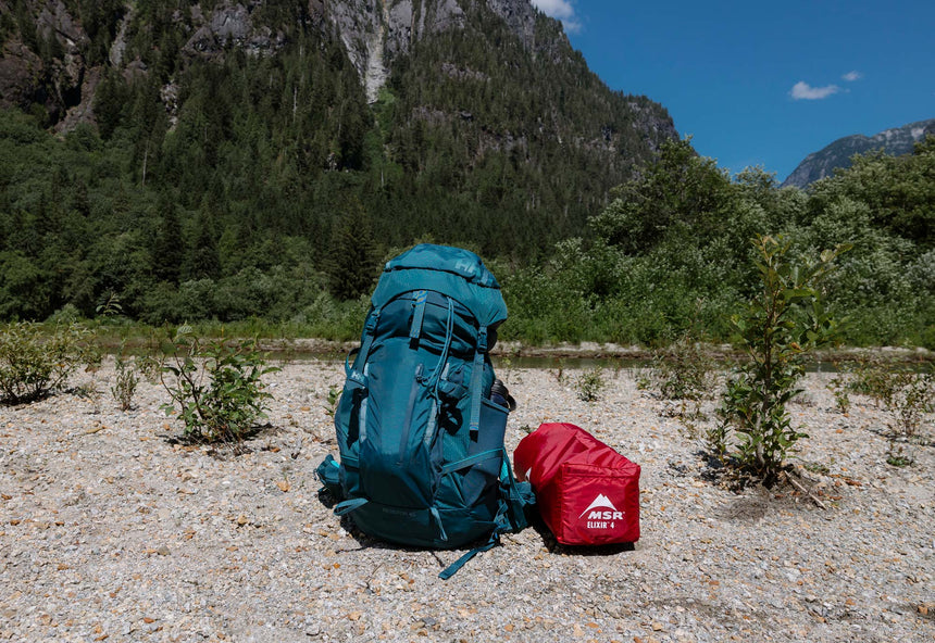 MSR Elixir™ 4-Person Backpacking Tent Outdoor Action- stuff sack