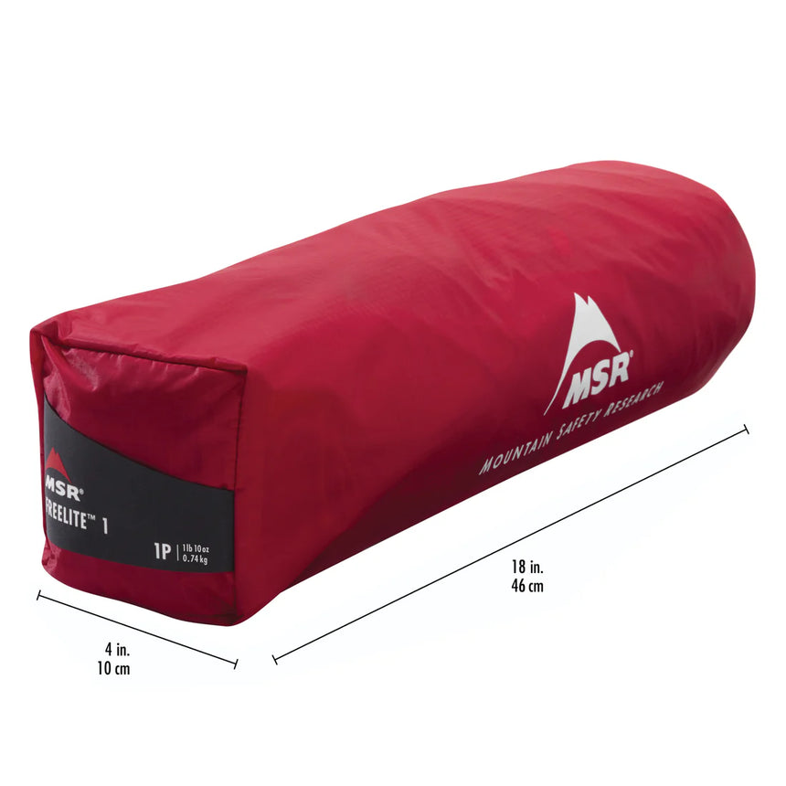 MSR FreeLite™ 1-Person Ultralight Backpacking Tent Outdoor Action- Packed Size