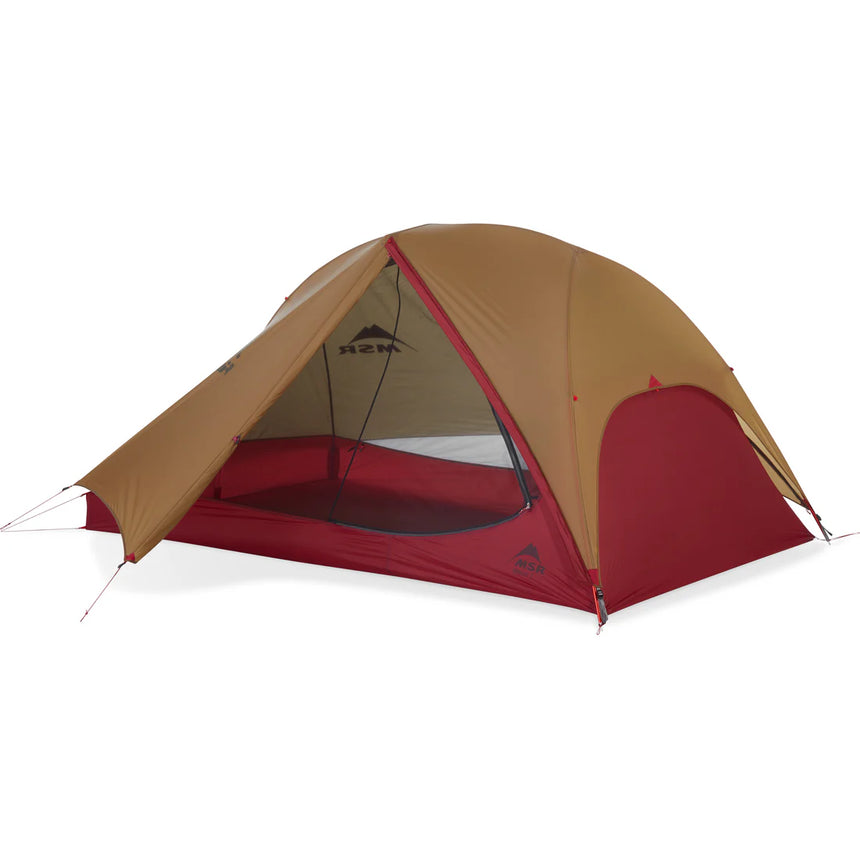 MSR FreeLite™ 2-Person Ultralight Backpacking Tent Outdoor Action- Open Fly Door