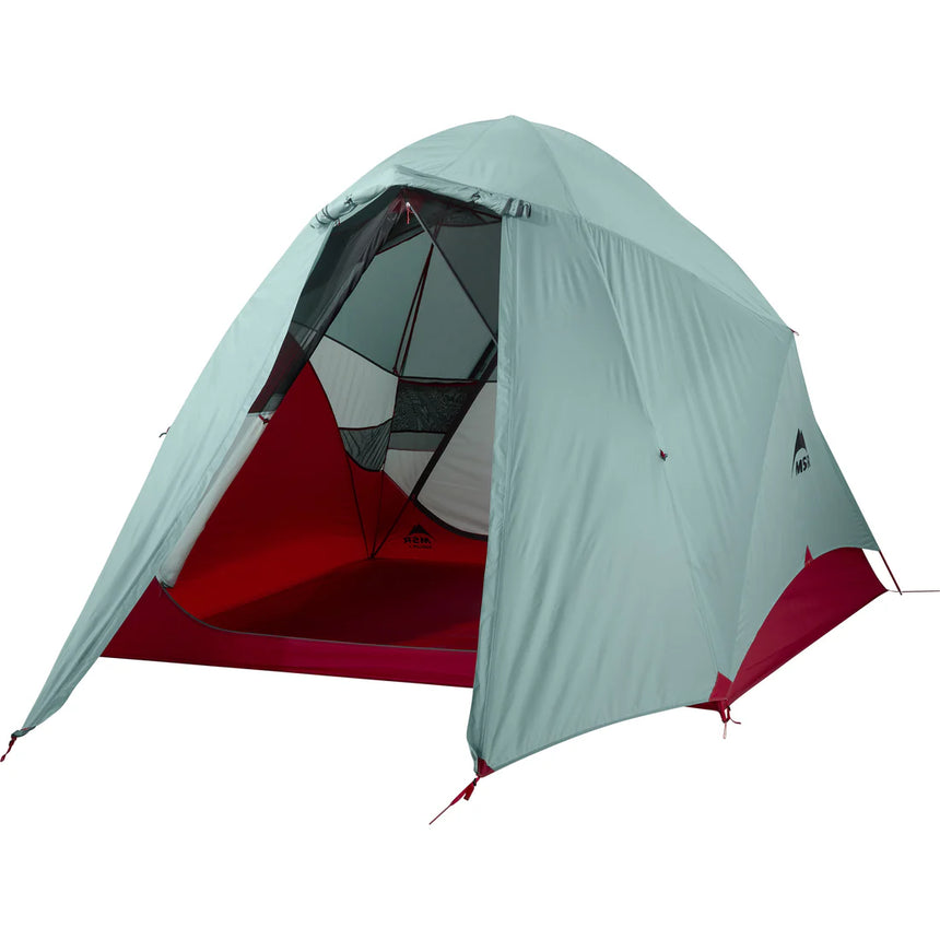 MSR Habiscape™ 4-Person Family & Group Camping Tent Outdoor Action- Rolled Fly