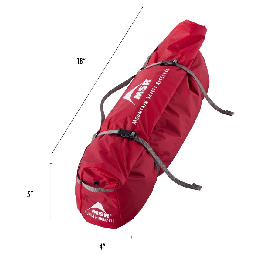 MSR Hubba Hubba™ LT 1-Person Backpacking Tent Outdoor Action- Roll-Top Stuff Sack