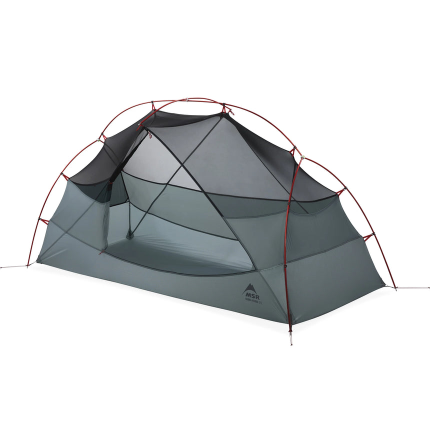 MSR Hubba Hubba™ LT 1-Person Backpacking Tent Outdoor Action- interior (door open)