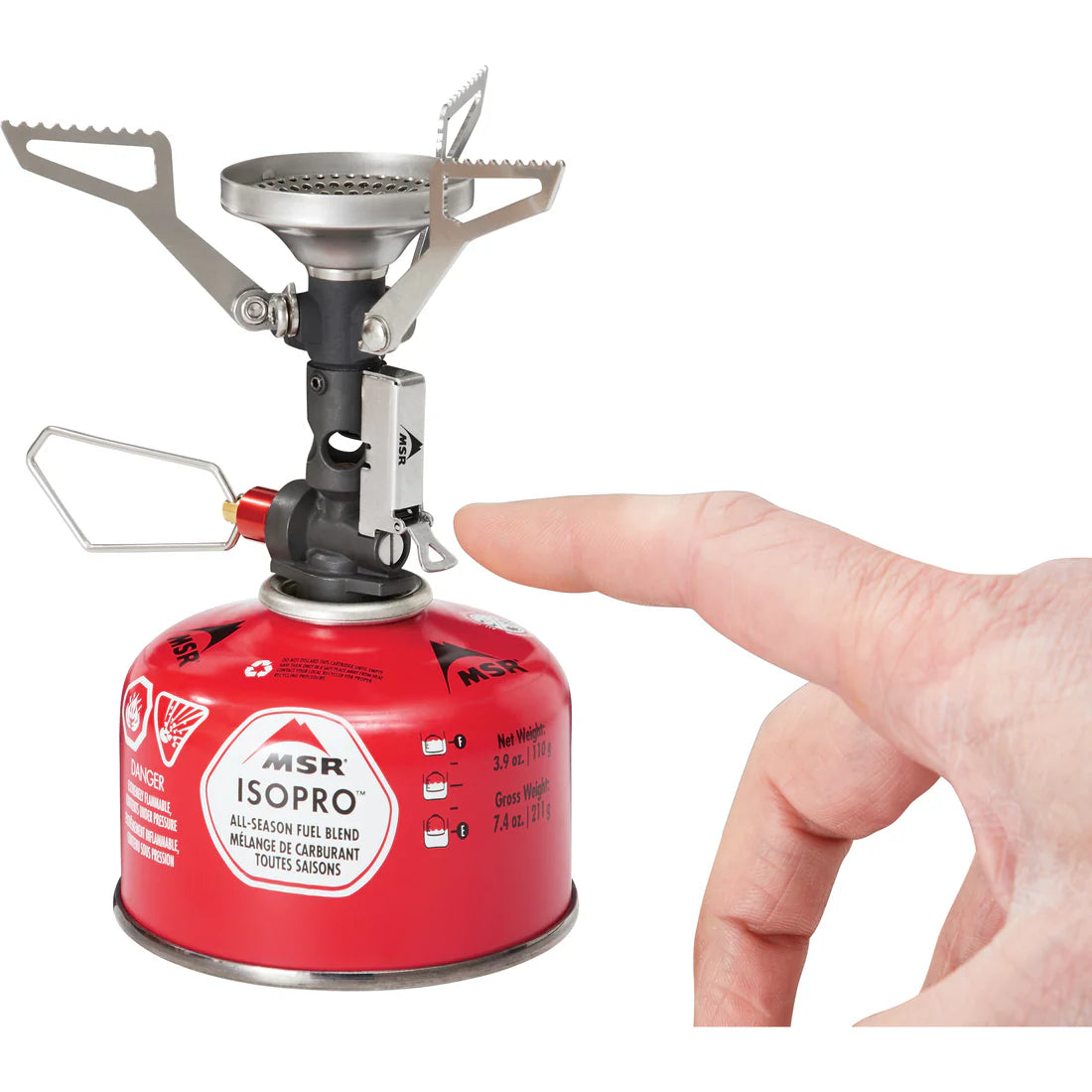 MSR PocketRocket® Deluxe Stove Outdoor Action - Push-Start Ignition