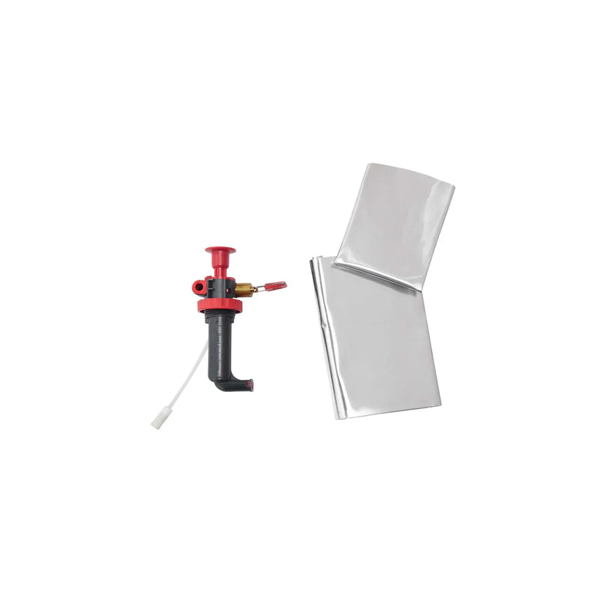 MSR Standard Fuel Pump Outdoor Action- heat reflector