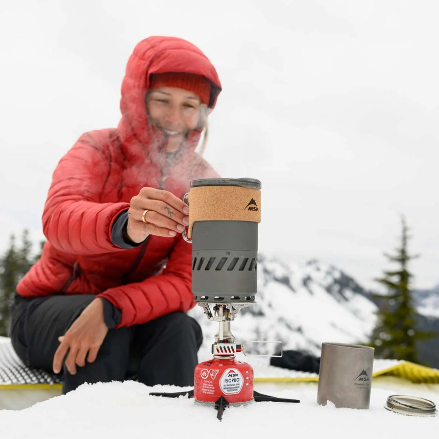 MSR Switch™ Stove System Outdoor Action- Pot on Top