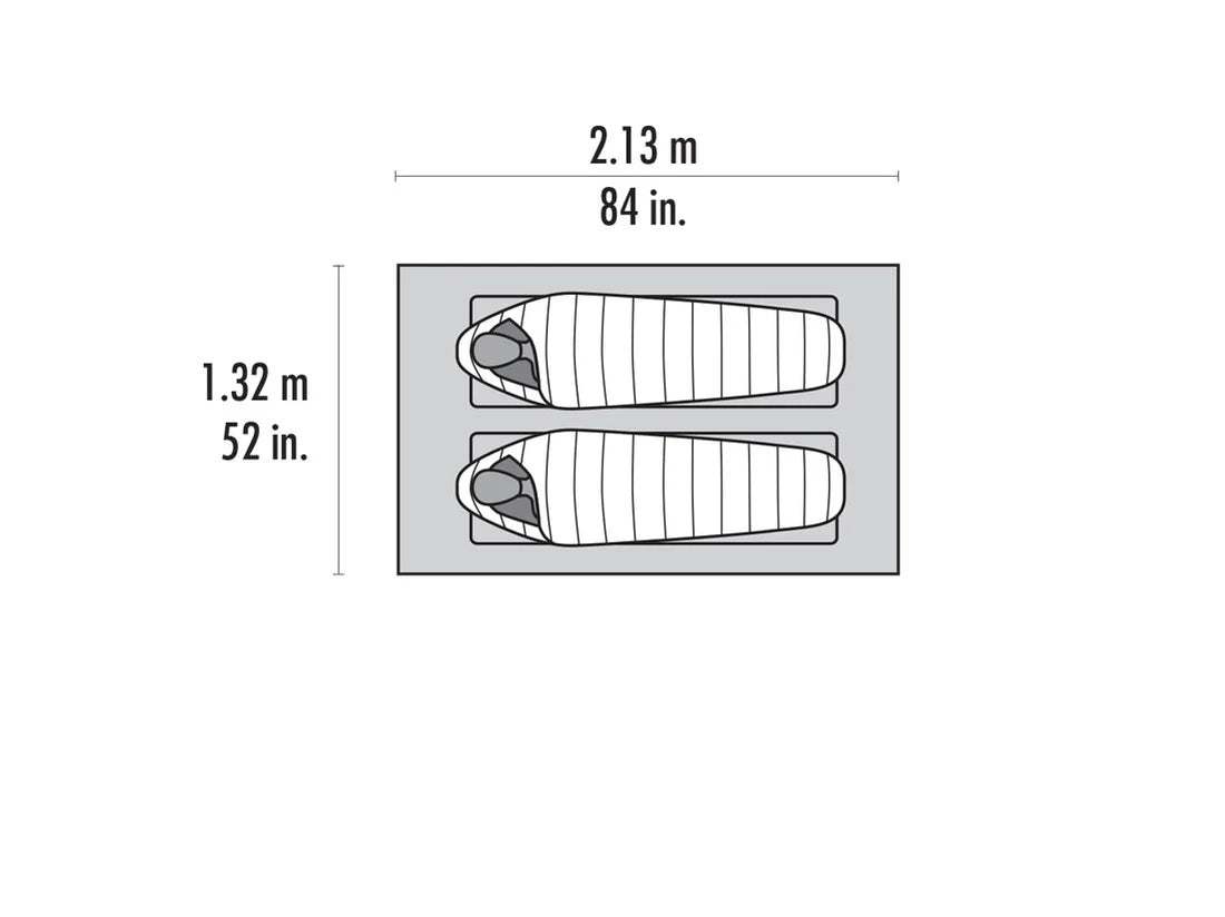 MSR Thru-Hiker Mesh House 2 Outdoor Action- Floorplan