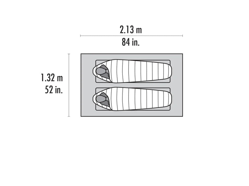 MSR Thru-Hiker Mesh House 2 Outdoor Action- Floorplan