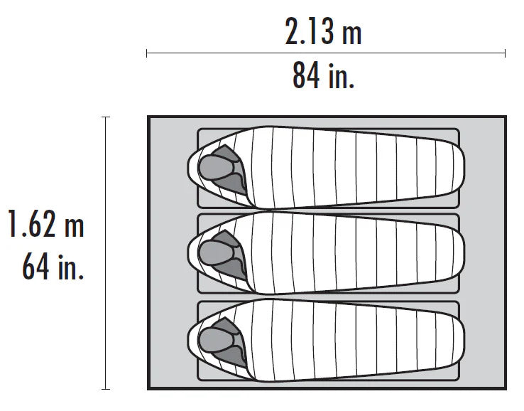 MSR Thru-Hiker Mesh House 3 Outdoor Action- floorplan