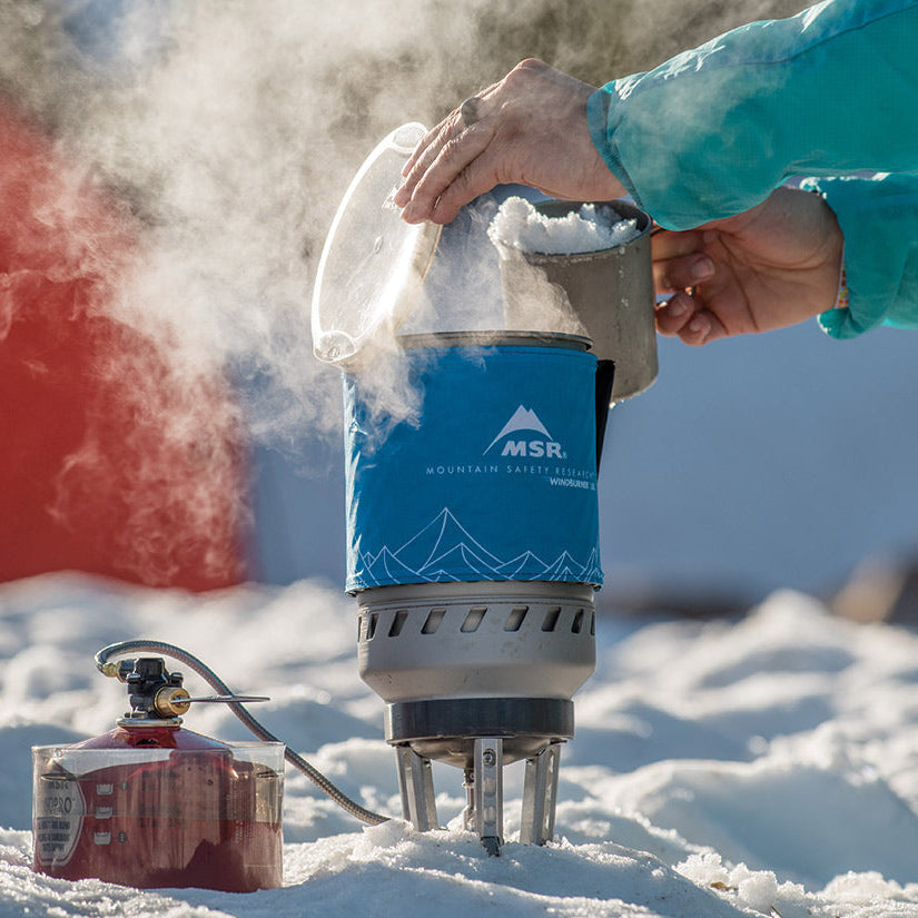 MSR WindBurner Duo Stove System Outdoor Action- product in use