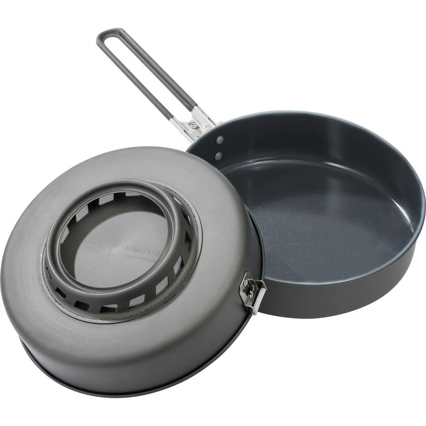 MSR Windburner Ceramic Skillet 8" with Fusion Outdoor Action- Top & Bottom Details