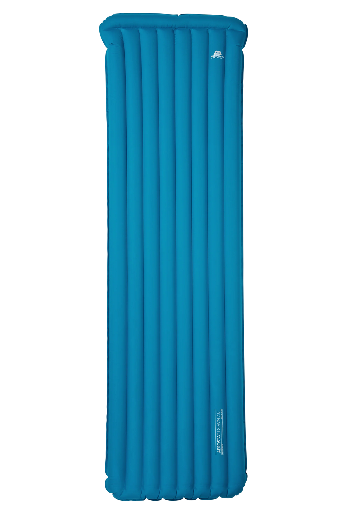 Mountain Equipment Aerostat Down 7.0 Sleeping Mat in Mykonos Blue - Full Front View