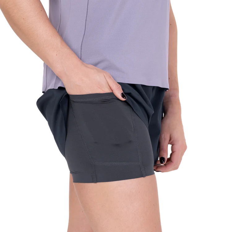 Mountain Equipment Agilix Women's Twin Short in Blue Nights - Inner short detail