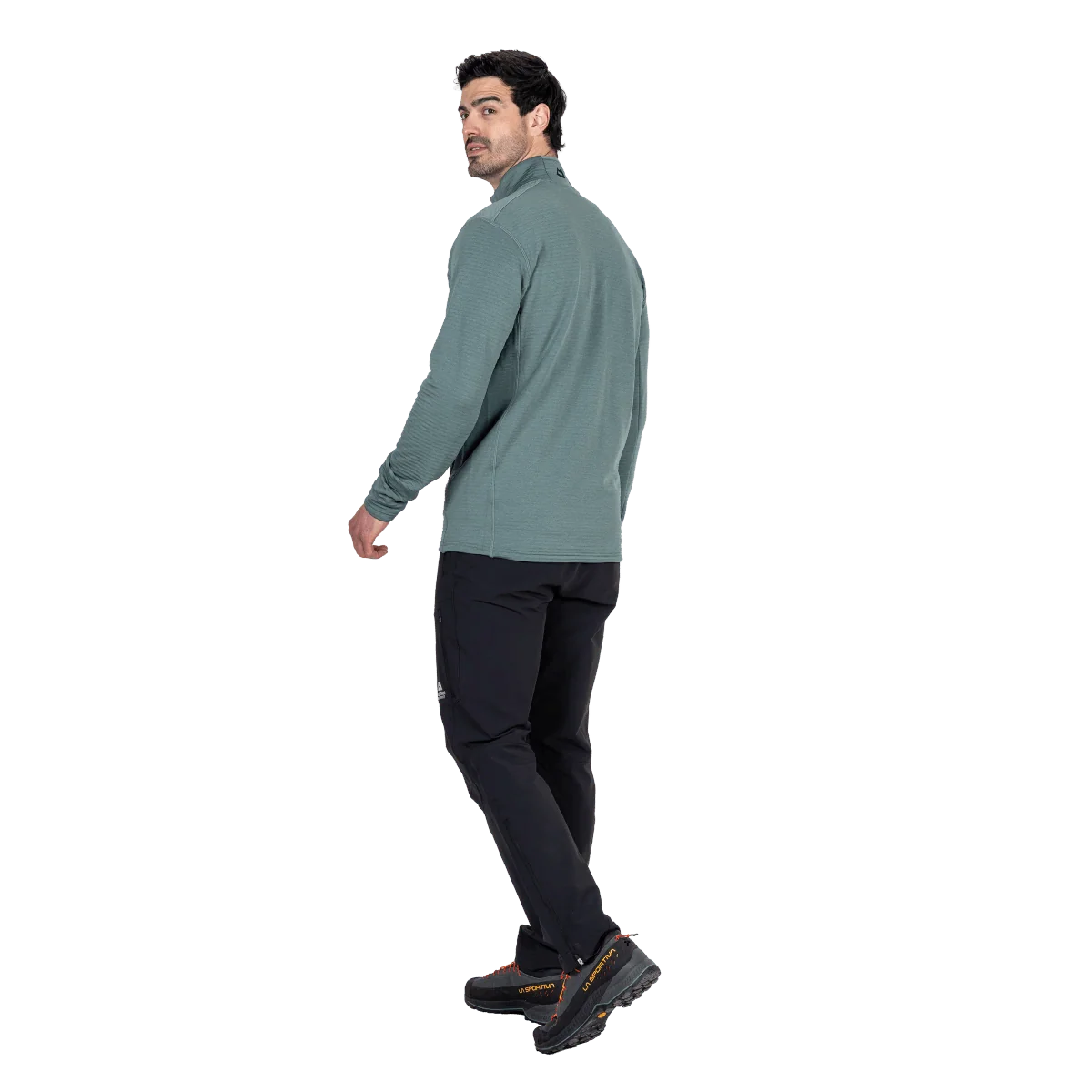 Mountain Equipment Apiro Men's Jacket in Goblin Blue - Three Quarter on Model