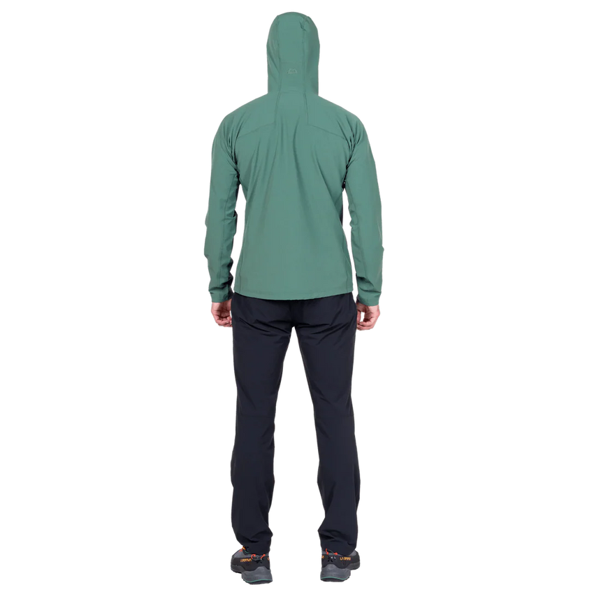 Mountain Equipment Arrow Hooded Men's Jacket in Fern/Pine - On Model Front Full
