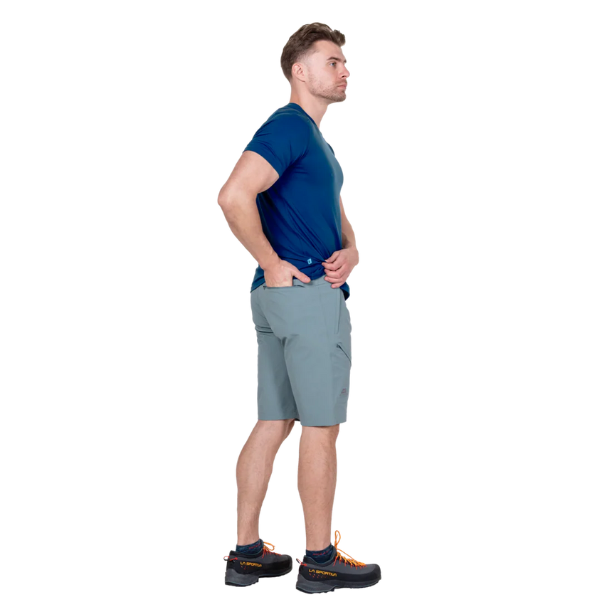 Mountain Equipment Comici Men's Short in Goblin Blue - Walking Back Model