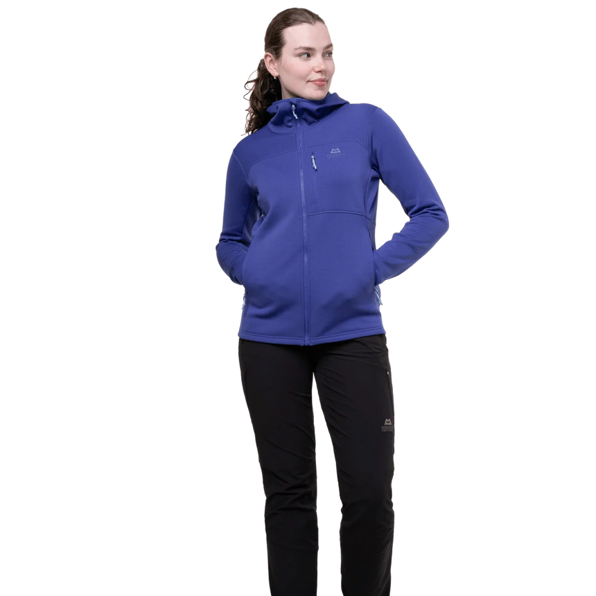 Mountain Equipment Durian Hooded Women's Jacket in Clematis - Hand Warmer Pockets