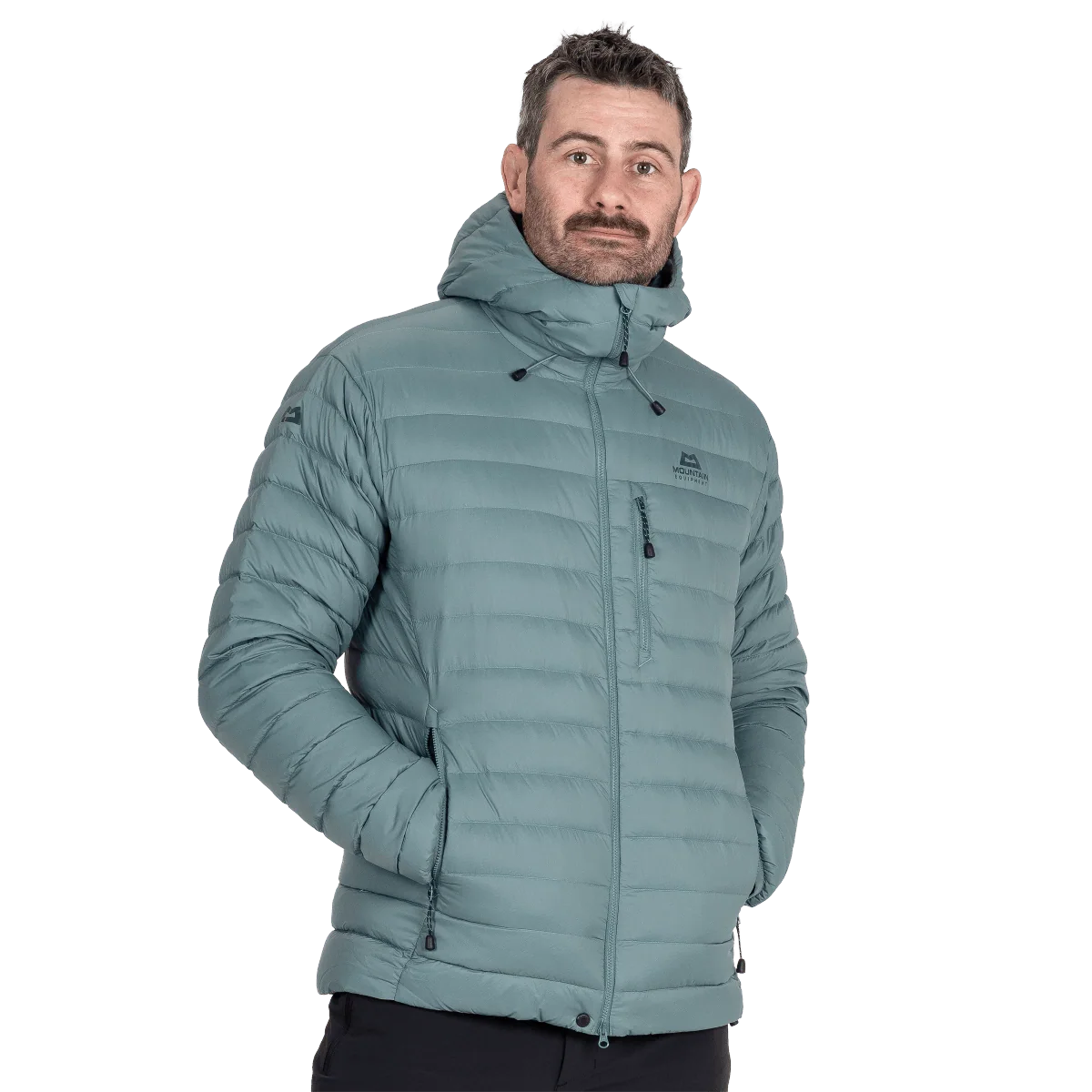 Mountain Equipment Earthrise Hooded Men's Jacket in Goblin Blue - Front Model